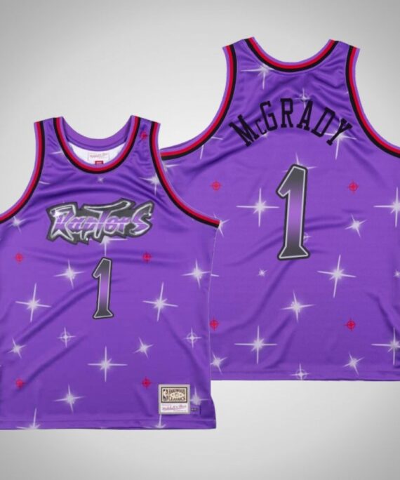 Tracy McGrady Basketball #1 Jersey Toronto Raptors Purple Star Edition