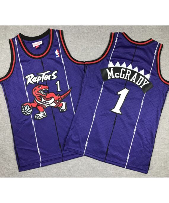 Tracy McGrady Basketball #1 Jersey Toronto Raptors Classic Edition Purple Child