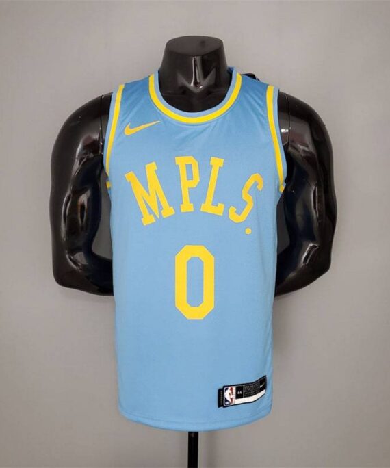 Trae Young Basketball Jersey #0 Los Angeles Lakers 2021 Minneapolis Edition Light Blue