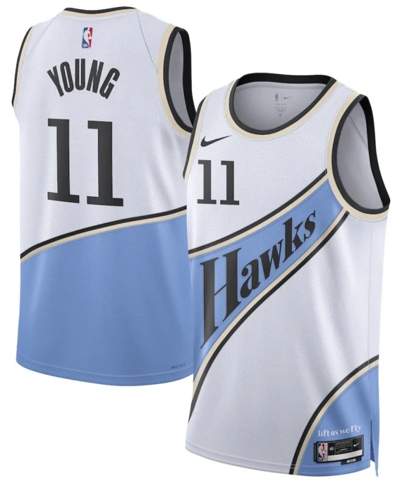 Trae Young Basketball Jersey #11 Atlanta Hawks 2025 White City Edition
