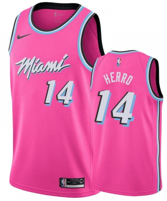 Tyler Herro Basketball #14 Jersey Miami Heat 2018/19 Red Earned Edition