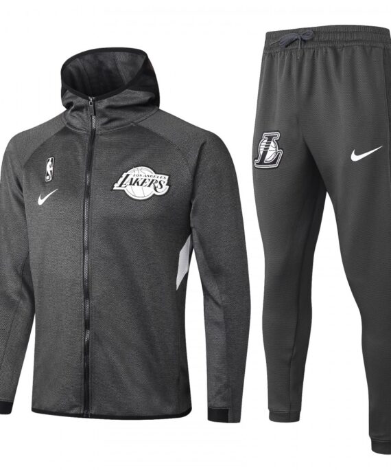 Los Angeles Lakers Tracksuit With Hood Gray