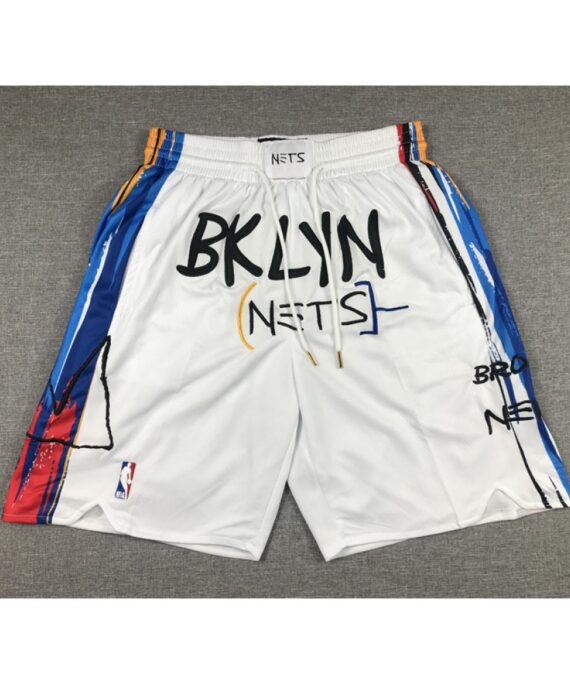 Brooklyn Nets 2023 City Edition White Pocket Shorts