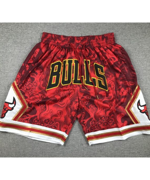 Chicago Bulls Red Tiger Edition Pocket Shorts