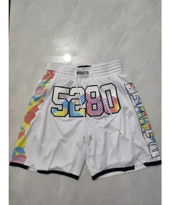 Denver Nuggets 2025 White City Edition Pocket Shorts