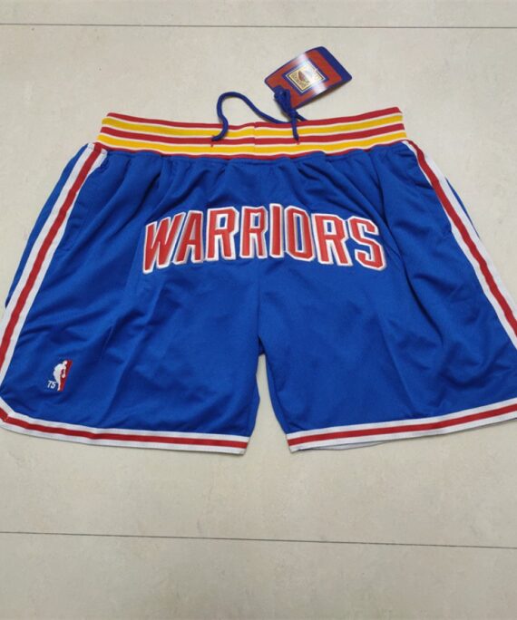 Golden State Warriors 75 Anniversary Blue Pocket Shorts