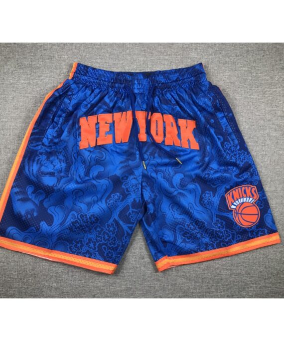 New York Knicks Blue Tiger Edition Pocket Shorts