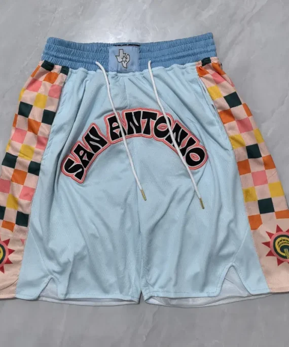 San Antonio Spurs 2025 Light Blue City Edition Pocket Shorts