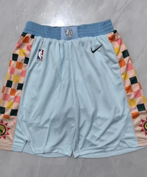 San Antonio Spurs 2025 City Edition Light Blue Shorts