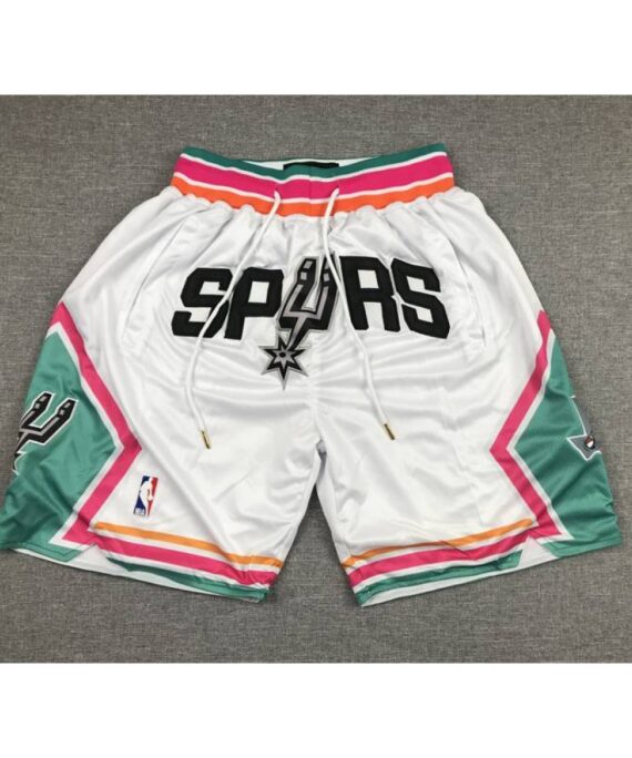 San Antonio Spurs City Edition White Pocket Shorts