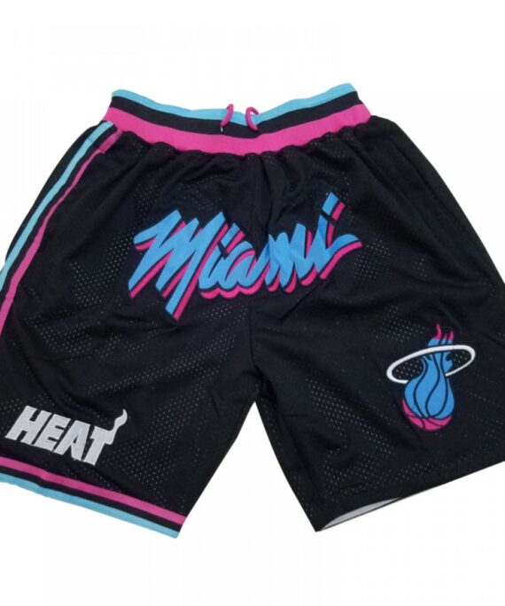 Miami Heat Black Just Don Shorts