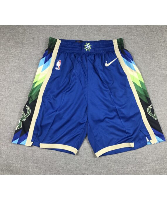 Milwaukee Bucks 2023 City Edition Blue Shorts