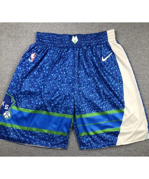Milwaukee Bucks 2024 City Edition Blue Shorts