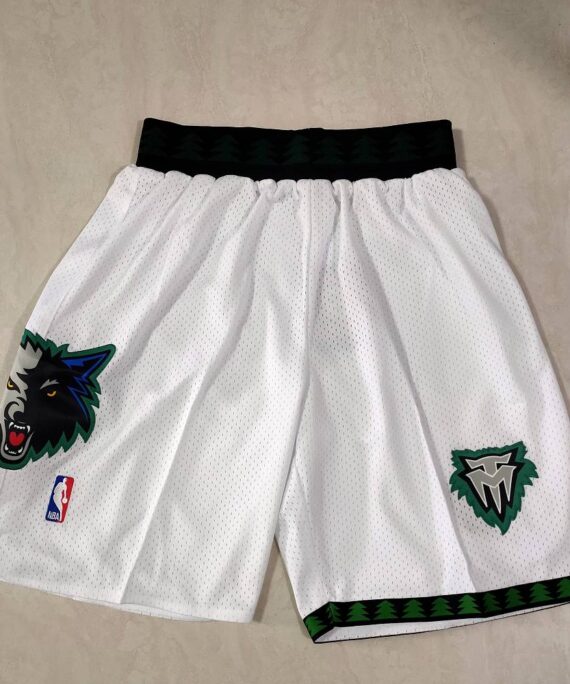 Minnesota Timberwolves White Shorts