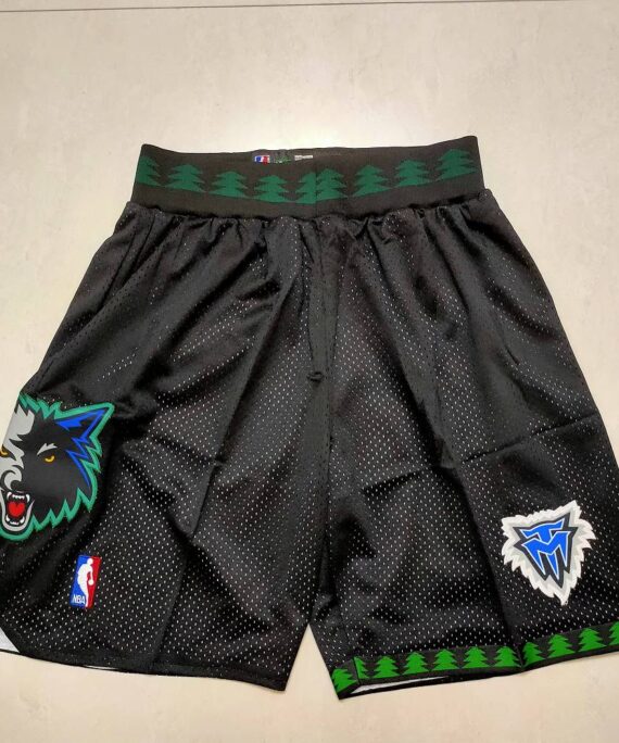 Minnesota Timberwolves Black Shorts