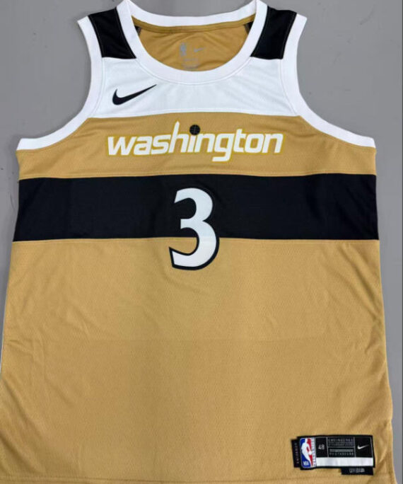 CJ McCollum Basketball Jersey#3 Washington Wizards City Edition Yellow 2026
