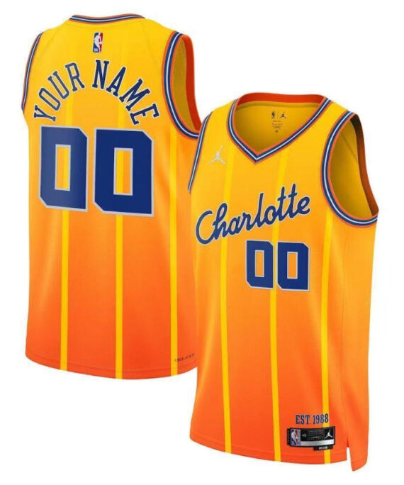 Charlotte Hornets 2026 City Edition Orange(Customizable)Basketball Jersey