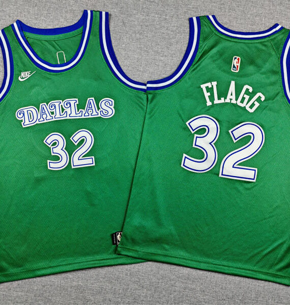 Cooper Flagg Basketball Jersey#32 Dallas Mavericks 2026 Green Classic Edition Kids