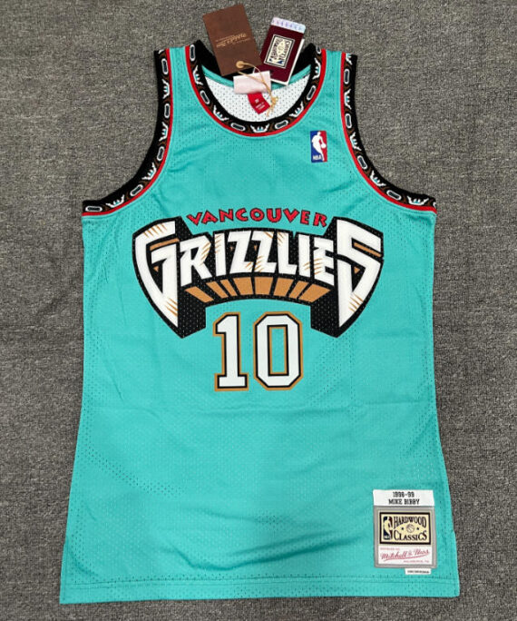 Mike Bibby Basketball Jersey#10 Memphis Grizzlies 1998-1999 Green MN Retro
