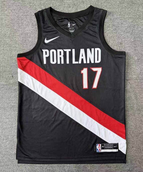 Shaedon Sharpe Basketball Jersey#17 Portland Trail Blazers Black 2026