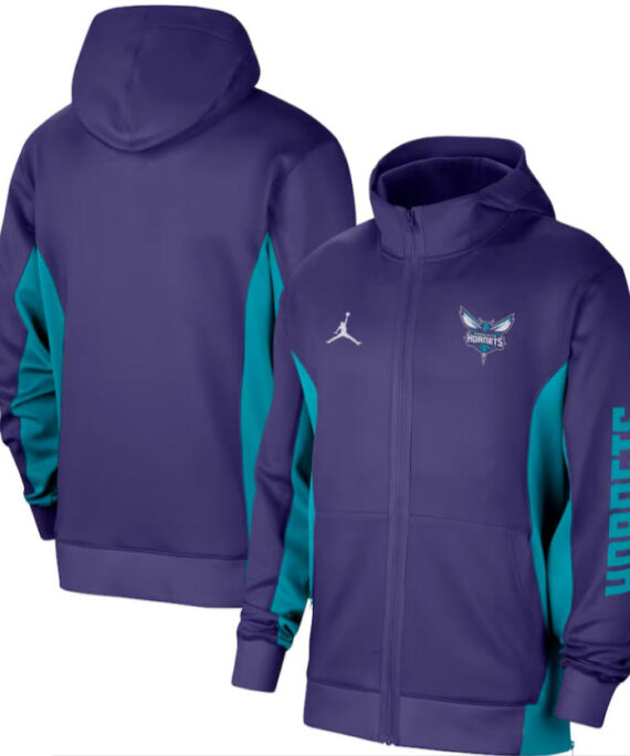 Charlotte Hornets Jacket With Hood Purple 2025