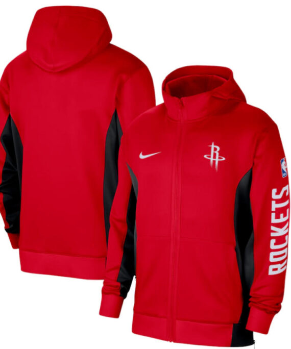 Houston Rockets Jacket With Hood Red 2025