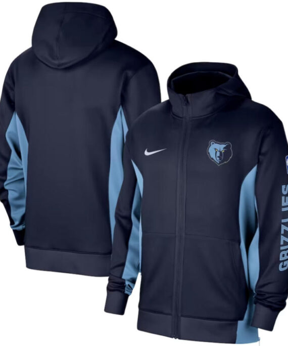 Memphis Grizzlies Jacket With Hood Navy Blue 2025