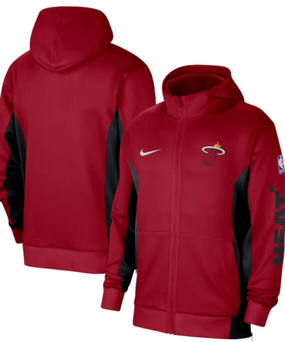 Miami Heat Jacket With Hood Red 2025