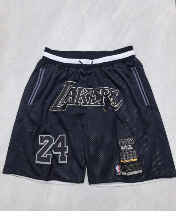 Kobe Bryant Basketball Shorts#24 Los Angeles Lakers Retro Navy Blue