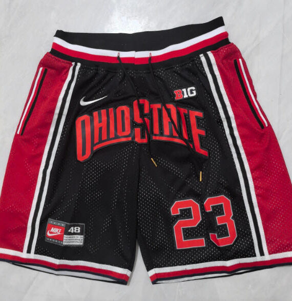 LeBron James Basketball Shorts#23 Ohio State Retro Black