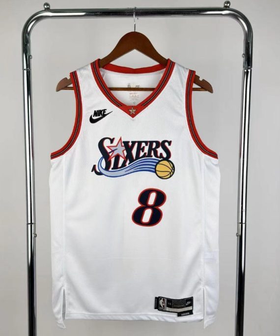Paul George #8 Philadelphia 76ers 2026 White Basketball Jersey