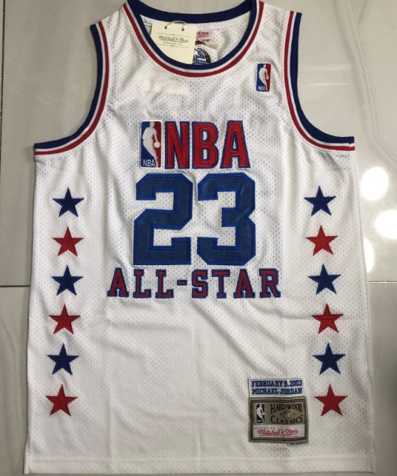 (Alta Calidad) Michael Jordan Basketball Jersey #23 All-Star White 2003