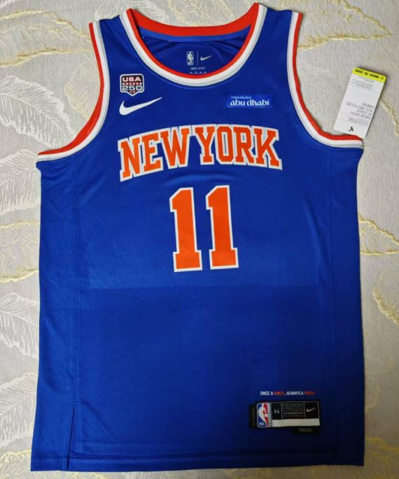 Jalen Brunson Basketball Jersey #11 New York Knicks 2026 Blue Finals Edition