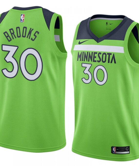 Aaron Brooks Basketball Jersey #30 Minnesota Timberwolves Green