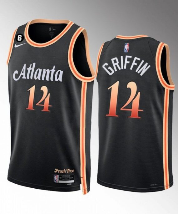 AJ Griffin Basketball Jersey #14 Atlanta Hawks 2023 City Edition Black