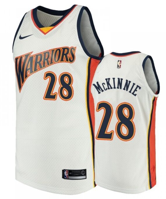 Alfonzo McKinnie Basketball Jersey #28 Golden State Warriors White