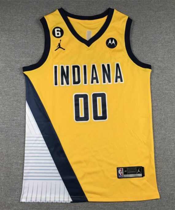 Bennedict Mathurin Basketball Jersey #00 Indiana Pacers Yellow