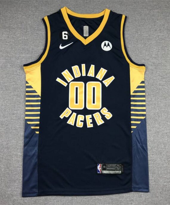 Bennedict Mathurin Basketball Jersey #00 Indiana Pacers Blue Black