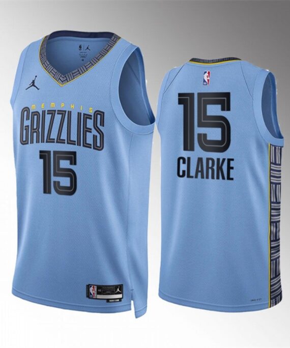 Brandon Clarke Basketball Jersey #15 Memphis Grizzlies 2023 Blue Statement Edition