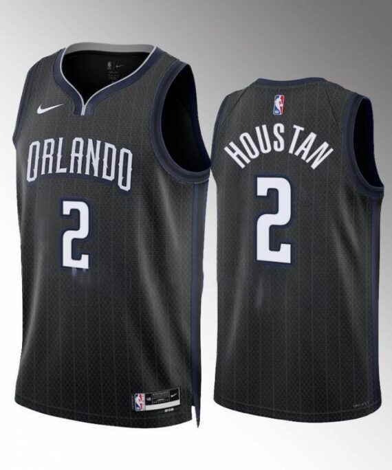 Caleb Houstan Basketball Jersey #2 Orlando Magic 2022-23 City Edition Black