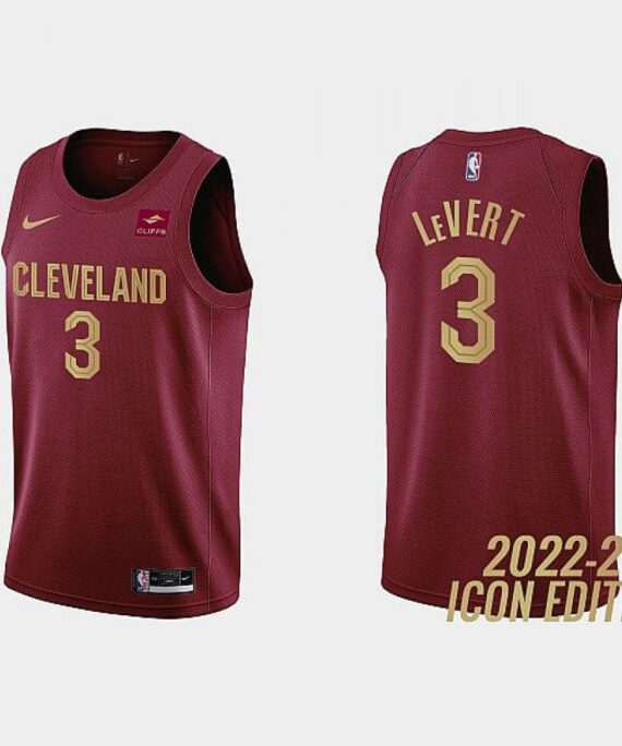 Caris LeVert Basketball Jersey #3 Cleveland Cavaliers 2023 Red