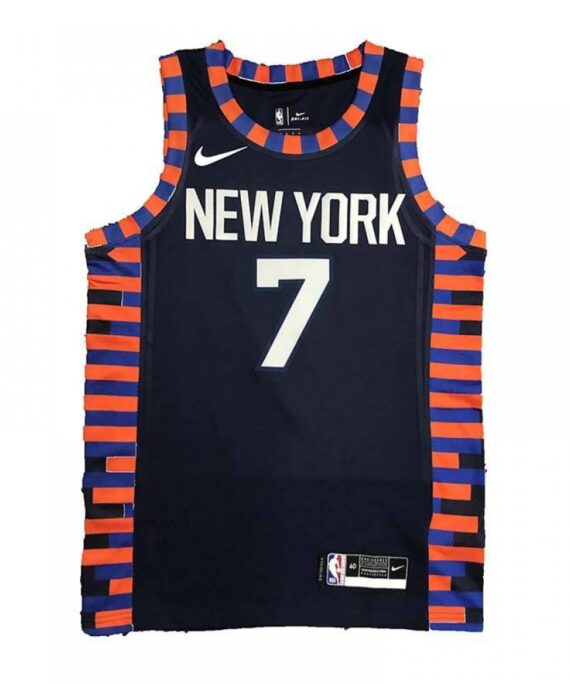 Carmelo Anthony Basketball Jersey #7 New York Knicks Navy Blue Striped Edition