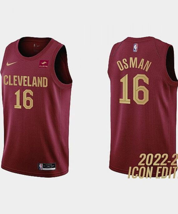 Cedi Osman Basketball Jersey #16 Cleveland Cavaliers 2023 Red