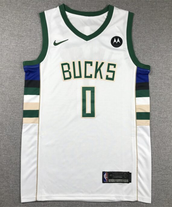 Damian Lillard Basketball Jersey #0 Milwaukee Bucks White