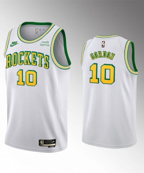 Eric Gordon Basketball Jersey #10 Houston Rockets 2023 White Classic Edition