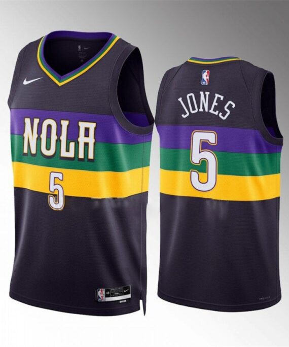 Herbert Jones Basketball Jersey #5 New Orleans Pelicans 2023 Purple City Edition