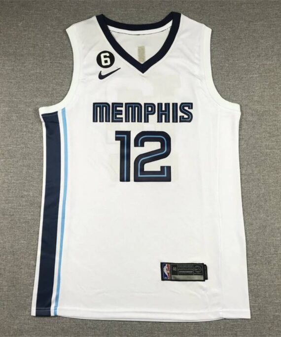 Ja Morant Basketball Jersey #12 Memphis Grizzlies 2023 White