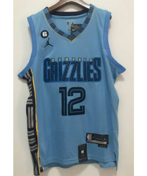 Ja Morant Basketball Jersey #12 Memphis Grizzlies 22/23 Light Blue