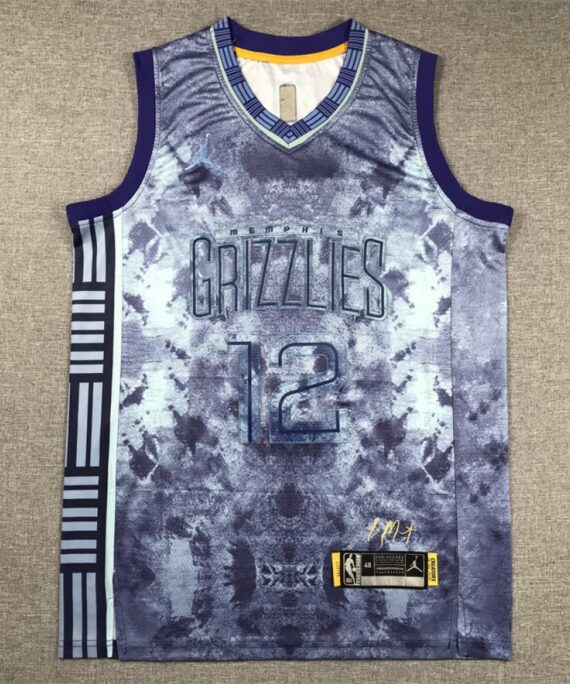 Ja Morant Basketball Jersey #12 Memphis Grizzlies Selected Edition Blue