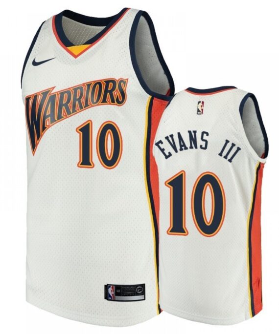 Jacob Evans III Basketball Jersey #10 Golden State Warriors White